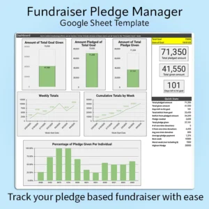 fundraiser pledge manager (google sheets template)